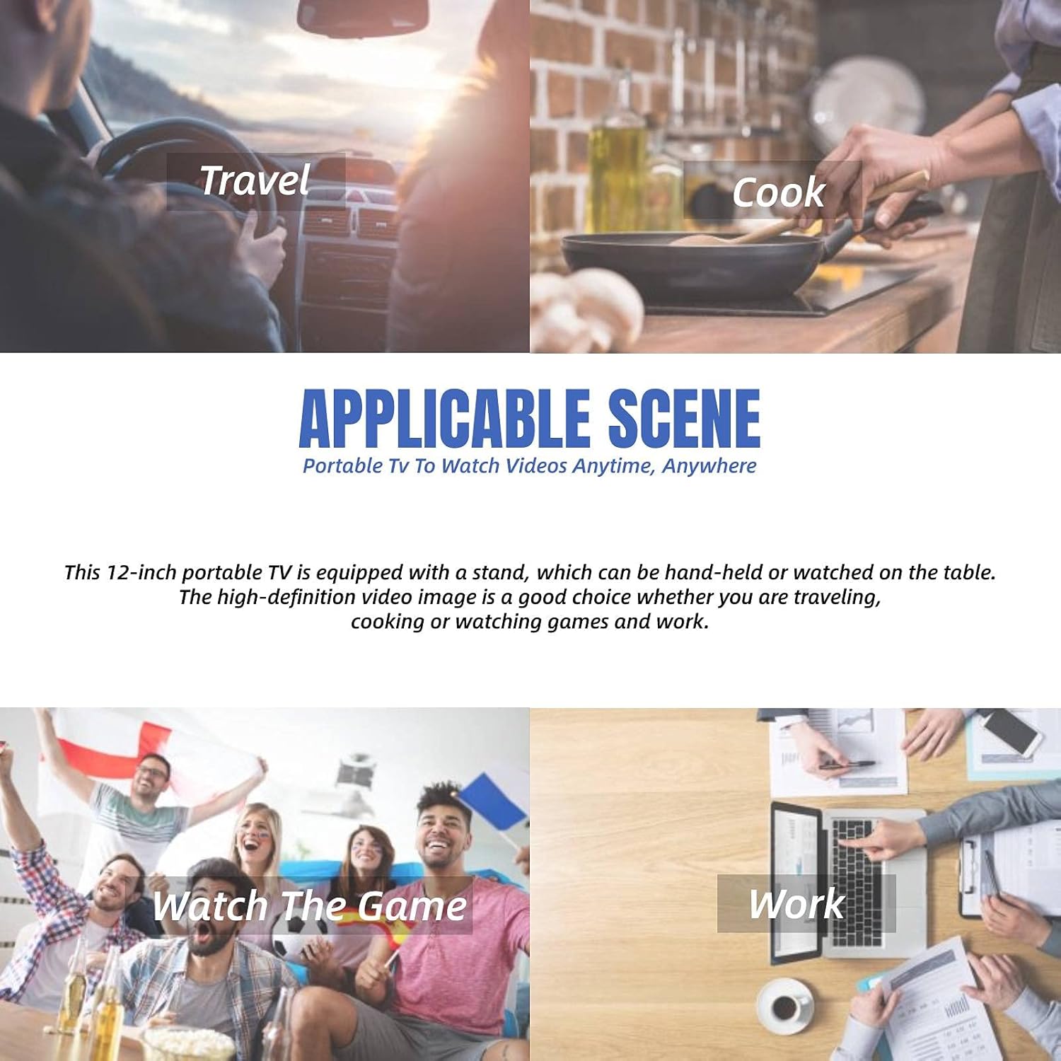 Televisore Portatile 12 pollici Digitale/Analogico - immagine 6