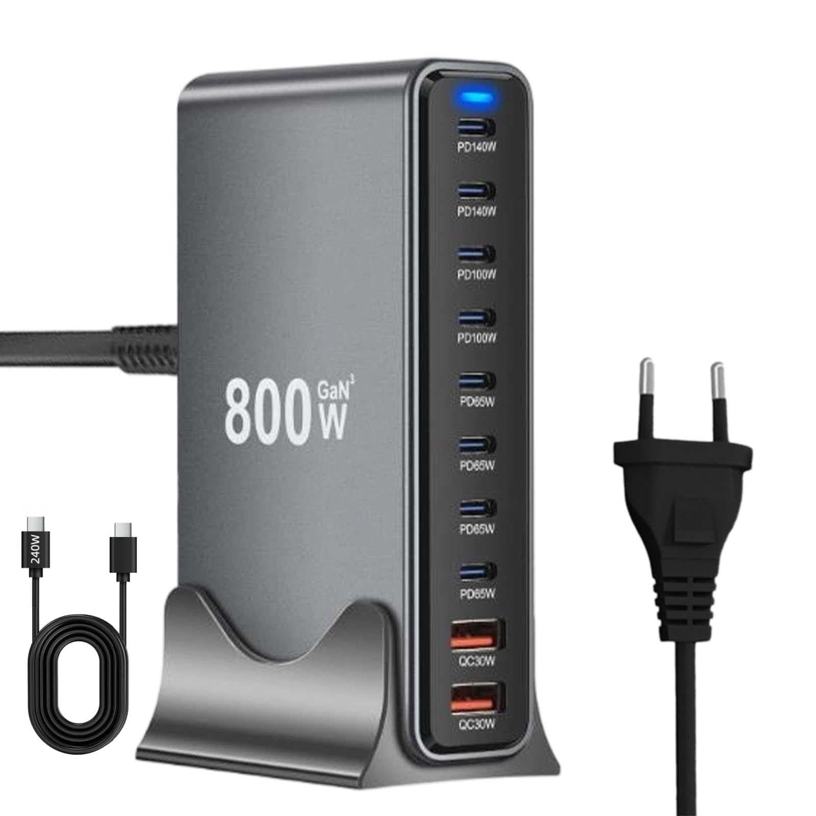 Caricatore USB C GaN 800W 10 Porte