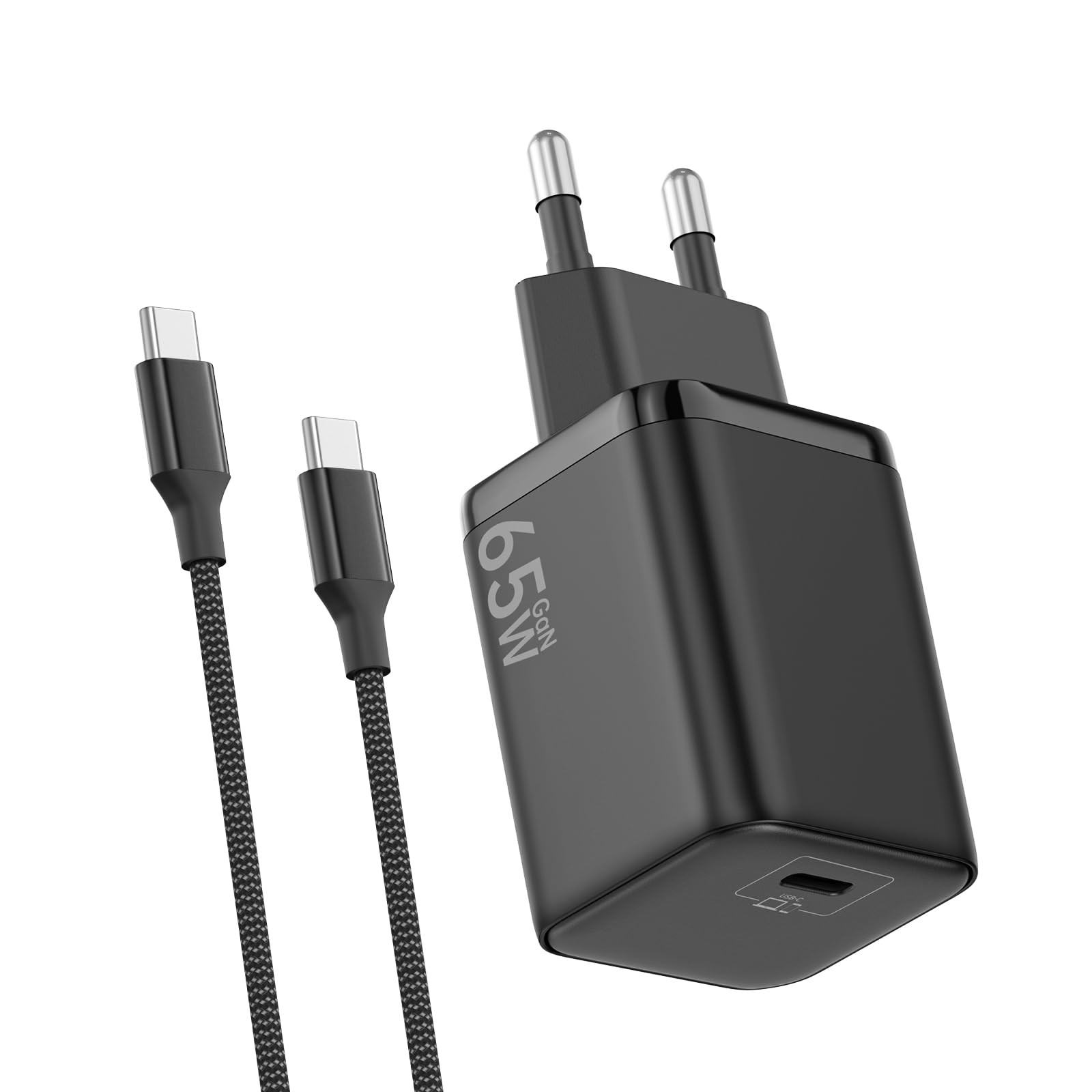 Caricabatterie USB C 65W GaN II con Cavo 2M