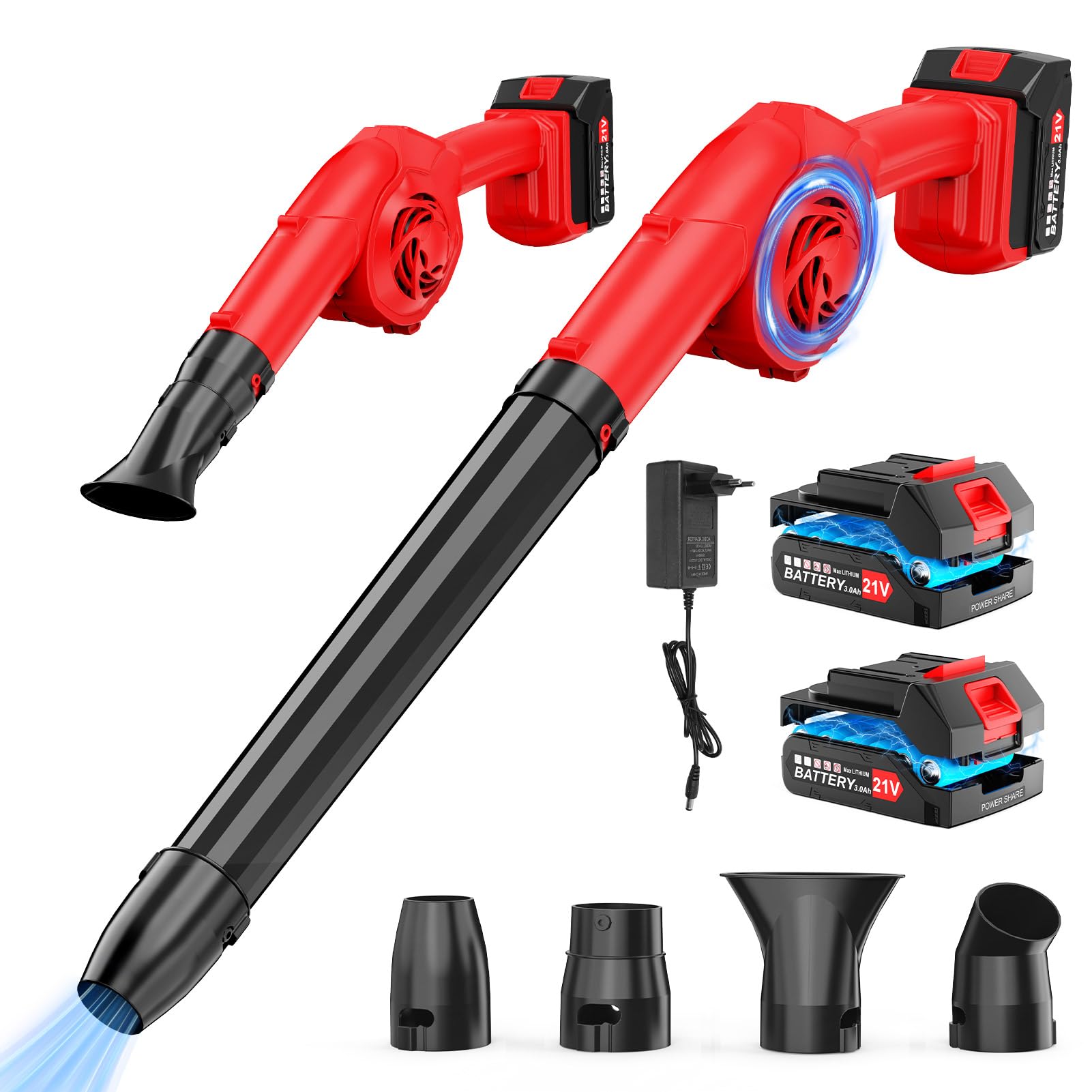 Soffiatore per Foglie Senza Fili 21V 320CFM 180MPH