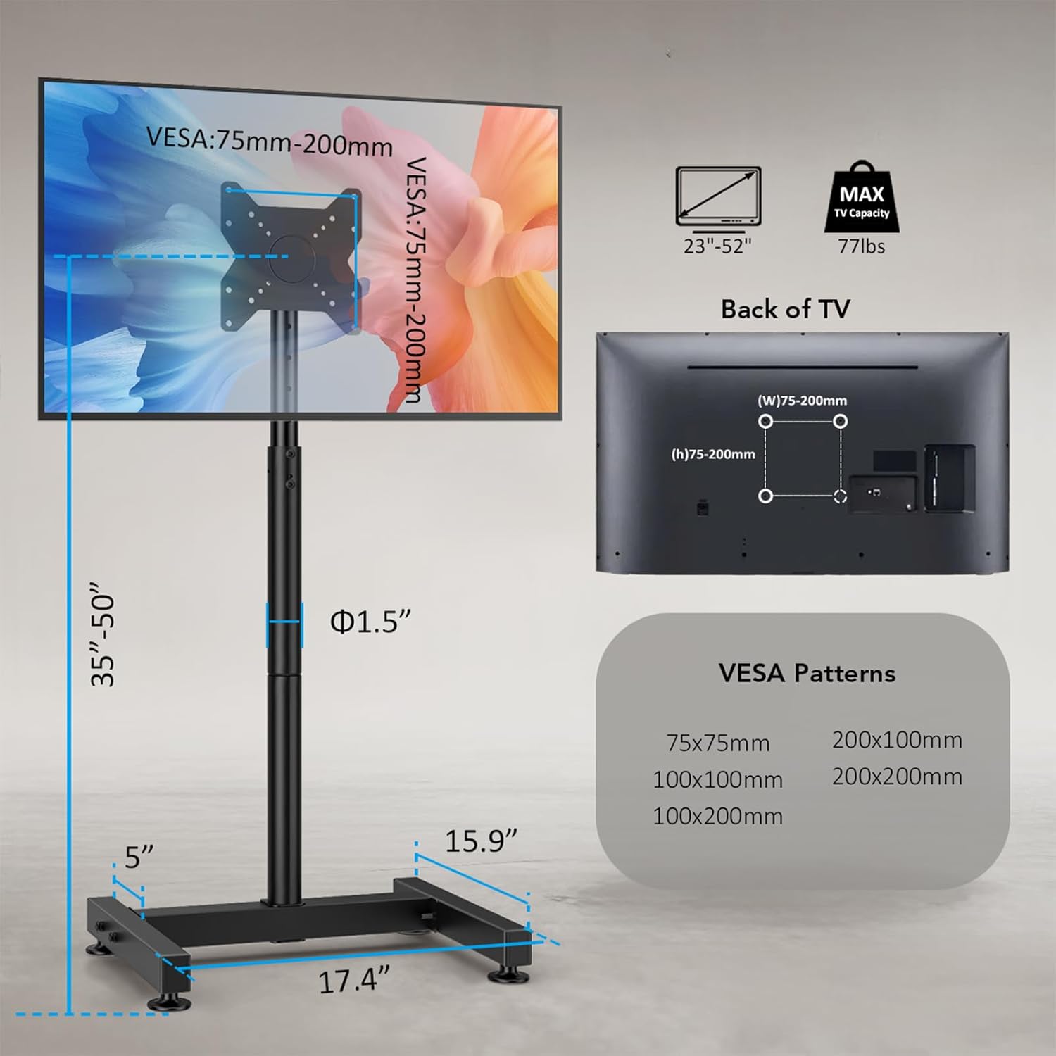 Ax Waber Supporto da Pavimento per TV 13-50 pollici - immagine 7