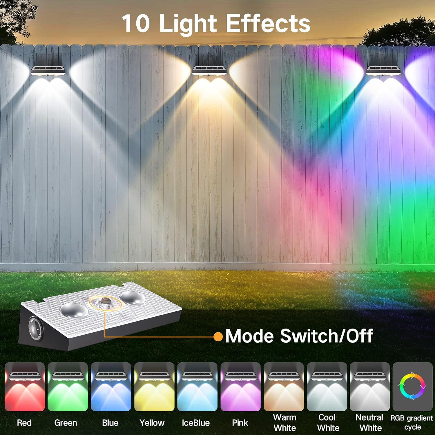 Outon Lampada Solare da Esterno RGBCW 8 Pezzi - immagine 3