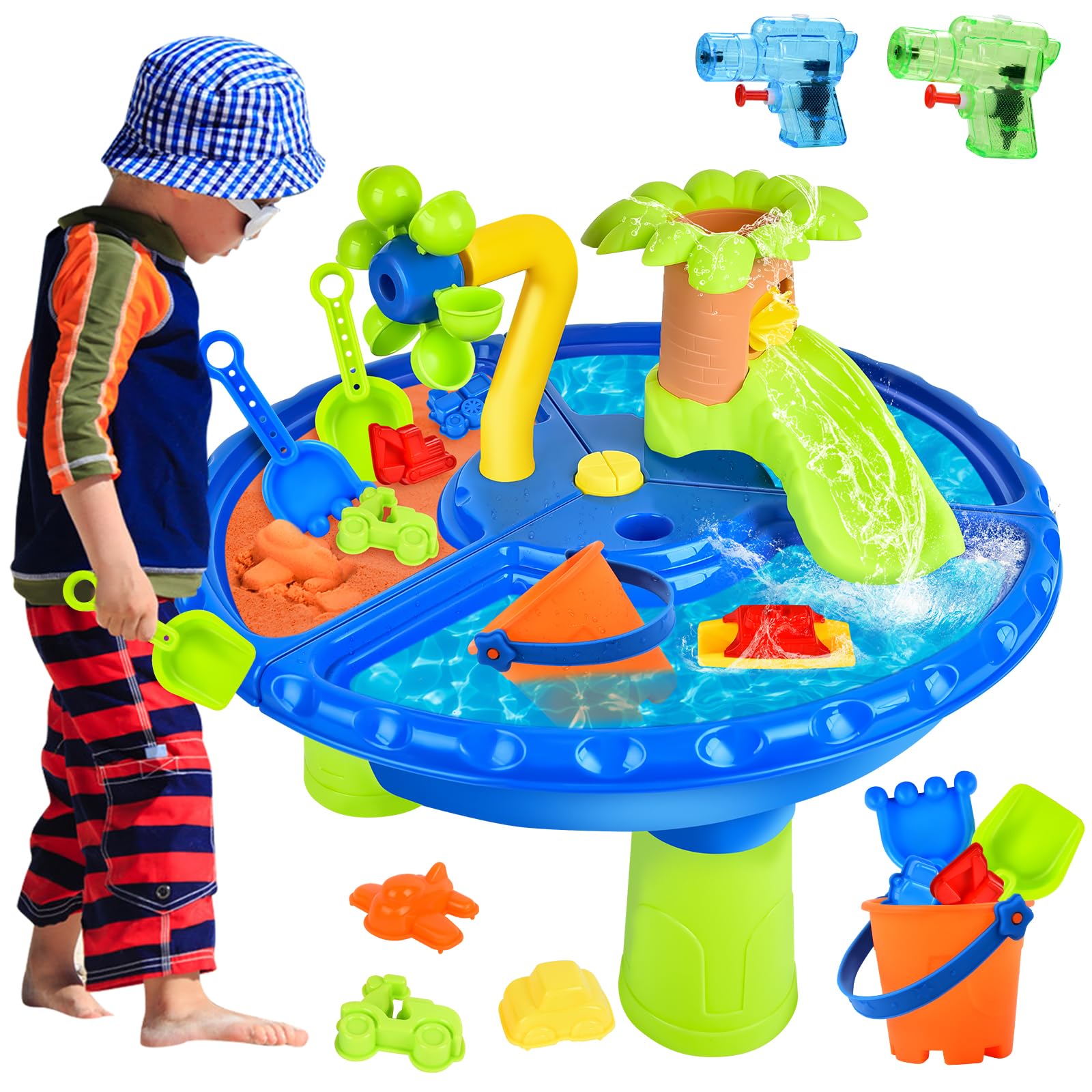 JONRRYIN Tavolo D'acqua 4 IN 1 per Sabbia e Acqua