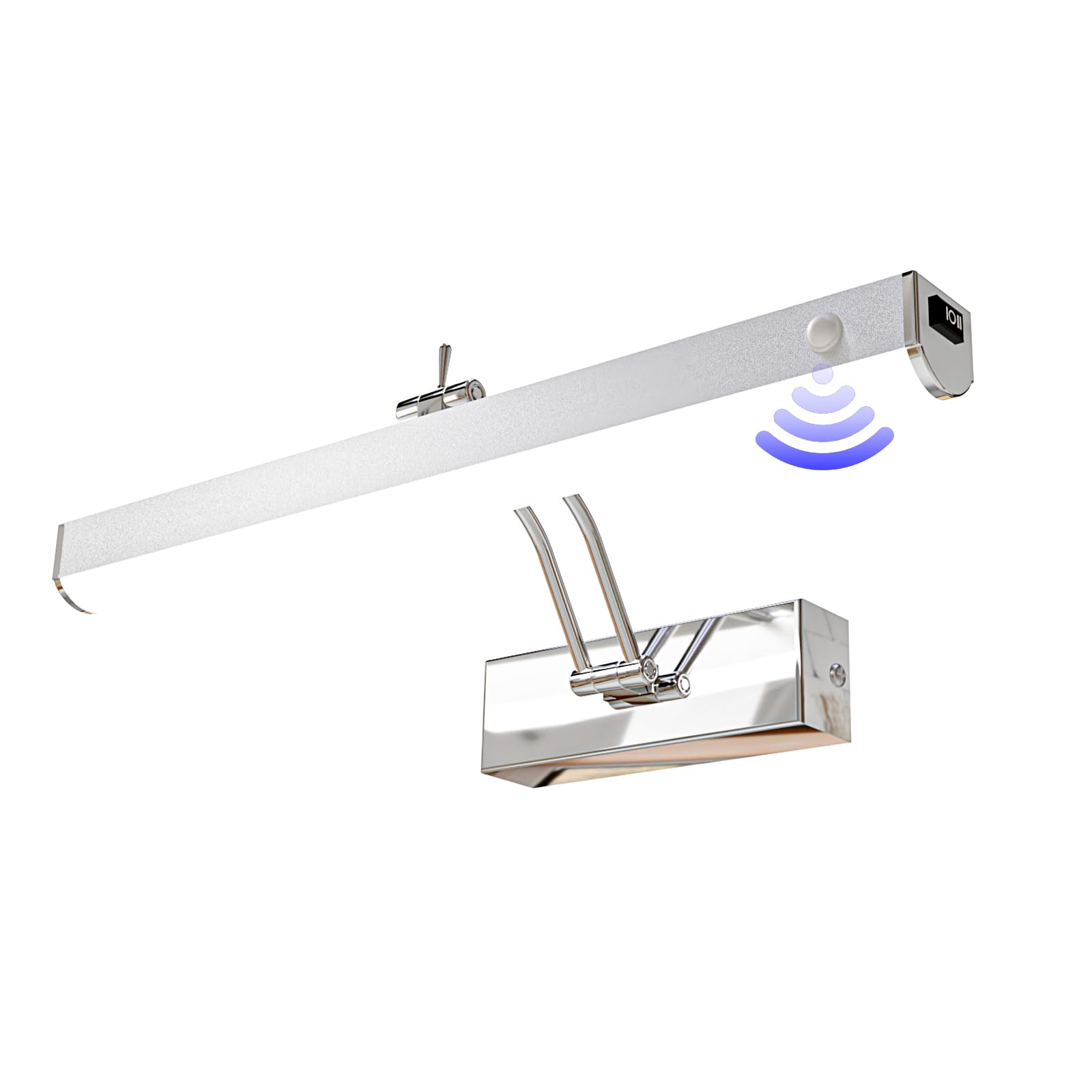 Hmakgg Lampada Specchio Bagno LED 6000K 6W, Argento