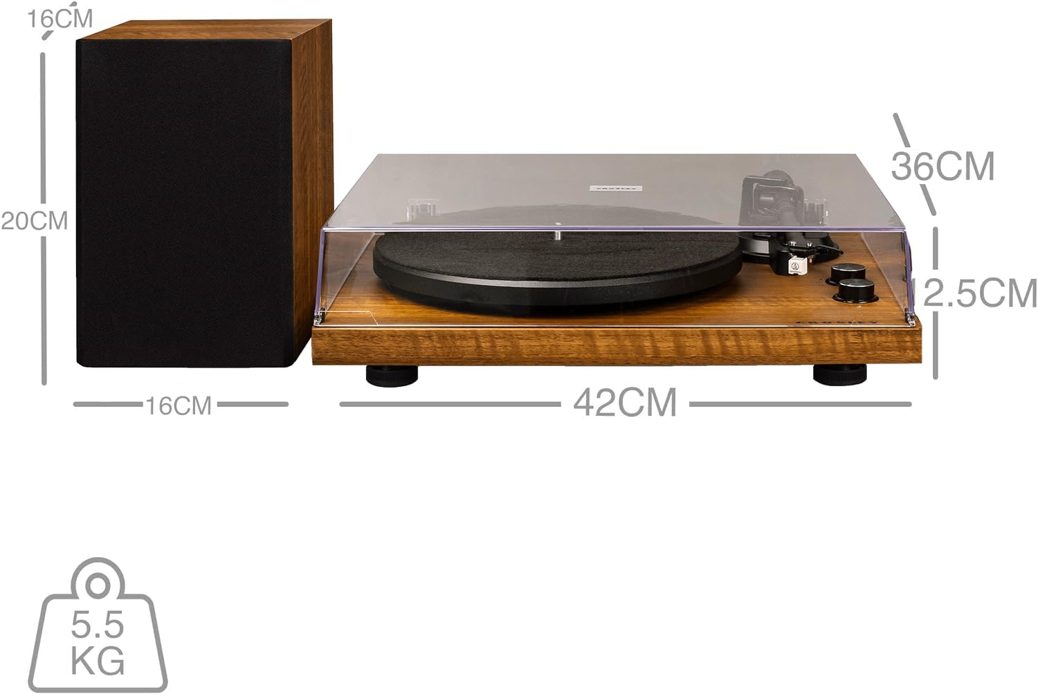 Giradischi Crosley C62 Bluetooth Noce - immagine 2