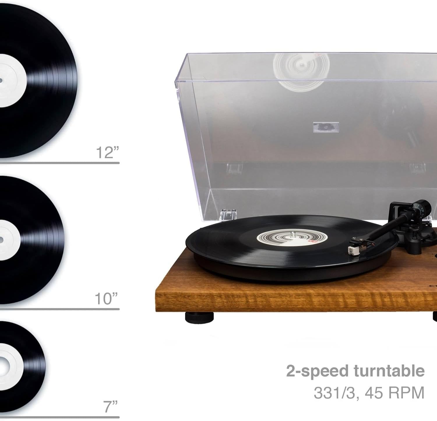 Giradischi Crosley C62 Bluetooth Noce - immagine 3