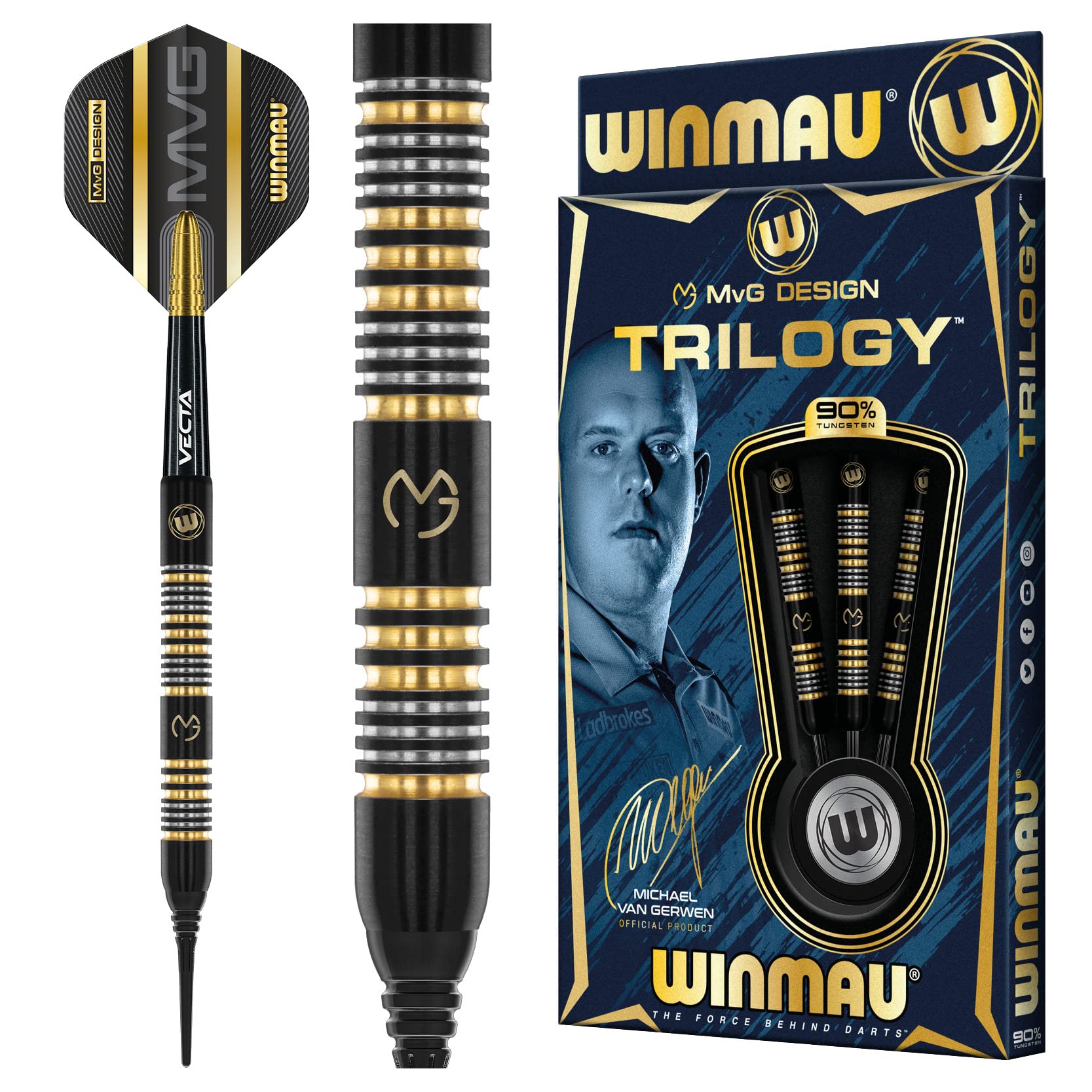 WINMAU MvG Trilogy Set Freccette Softip 23.5g