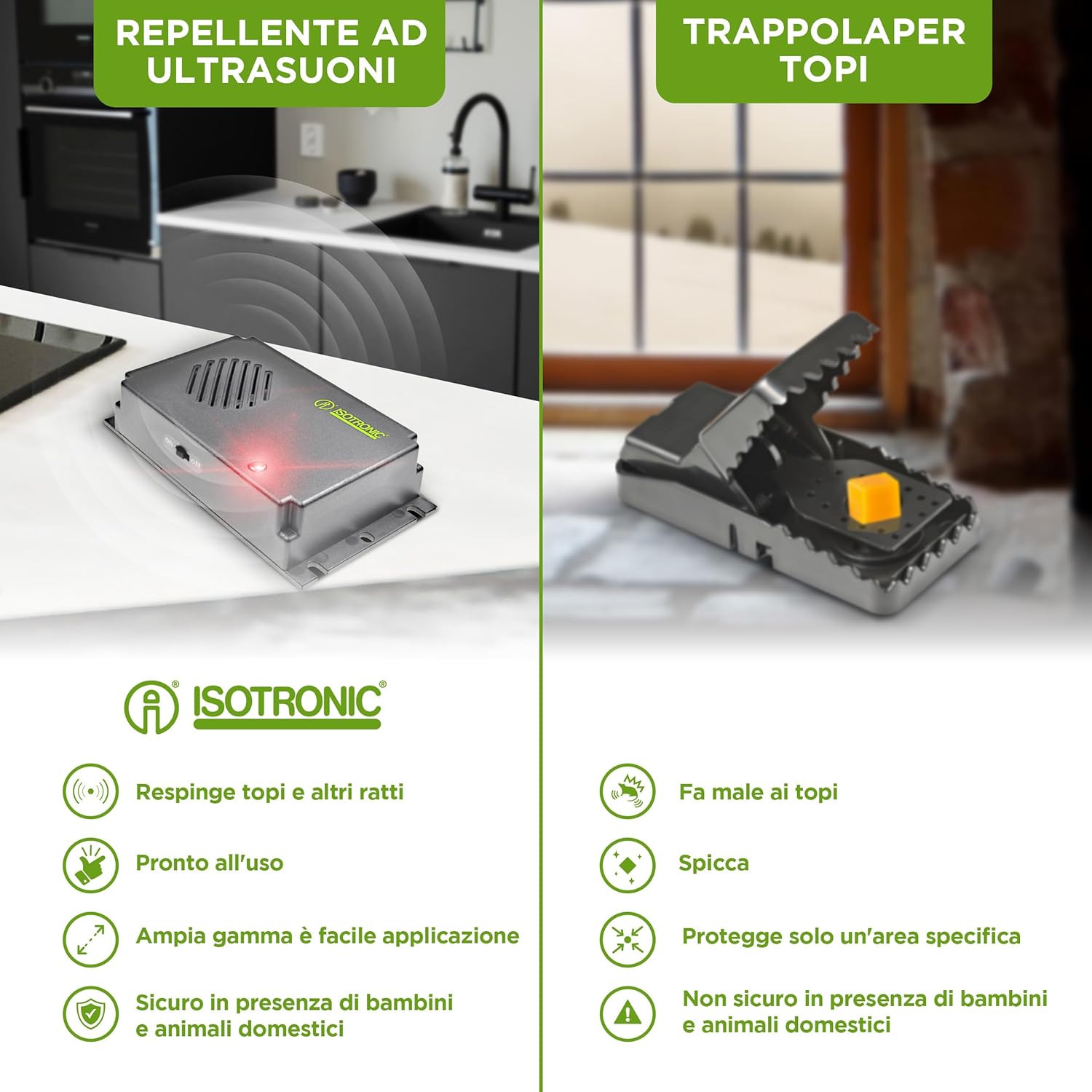 ISOTRONIC Deterrente per topi (Set 2) - immagine 4