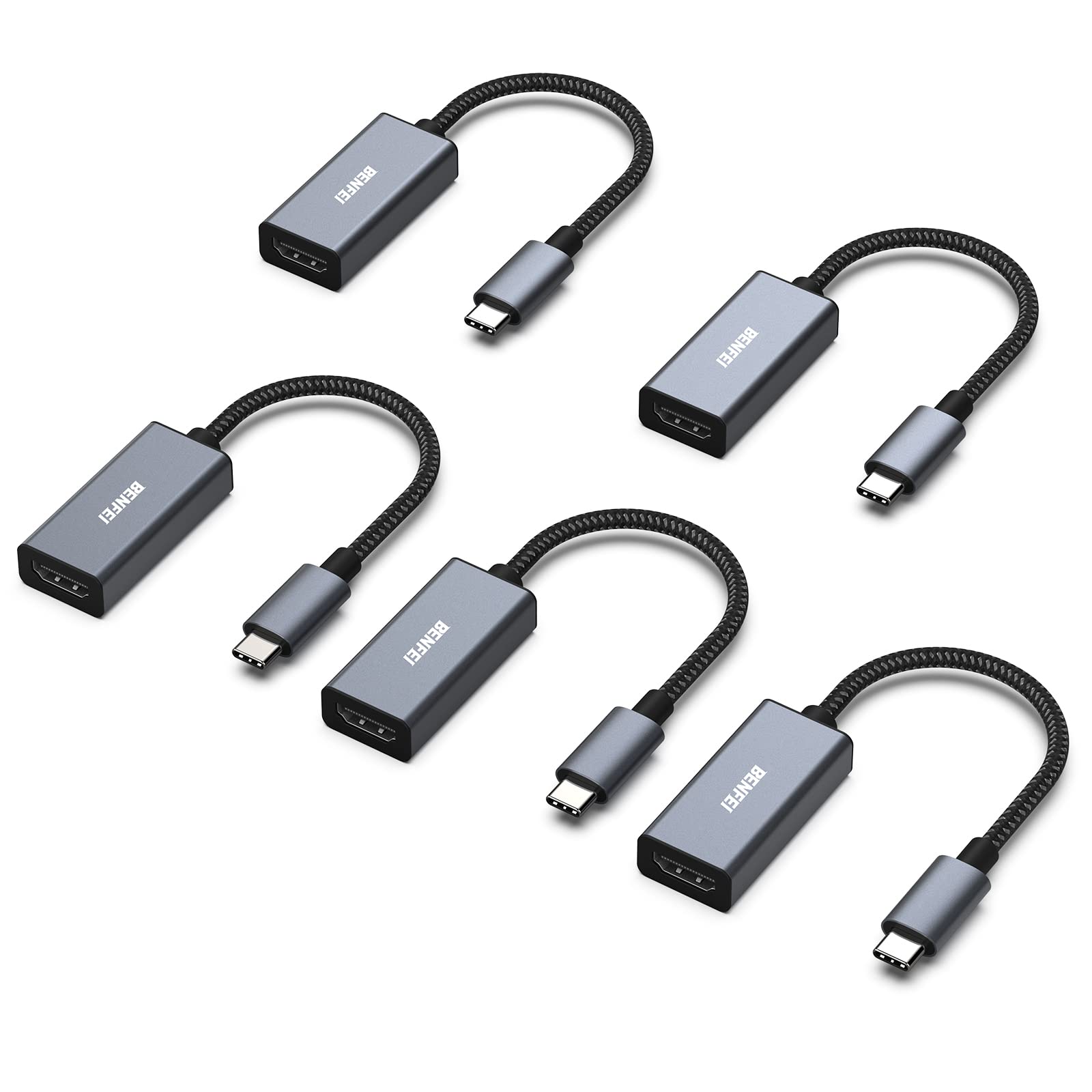Benfei Adattatore USB C a HDMI 4K (5 Confezioni)