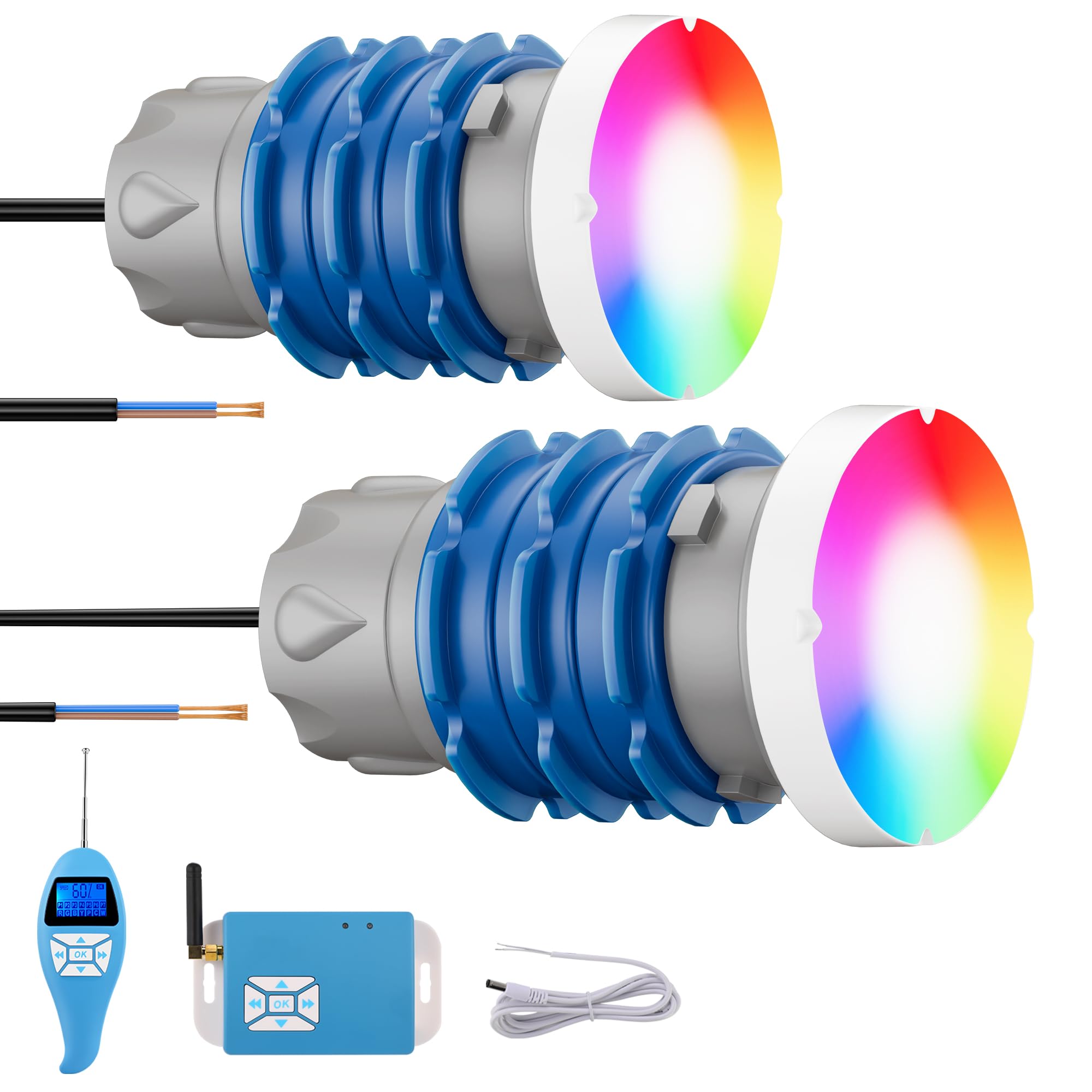 Lylmle Mini Proiettore Piscina LED RGB 6W (Set da 2)