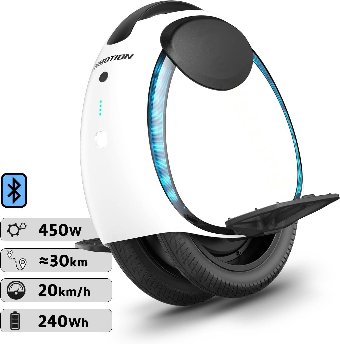 Monoruota Inmotion E20 - Motore 450 W - Batteria 240 Wh - Autonomia ...