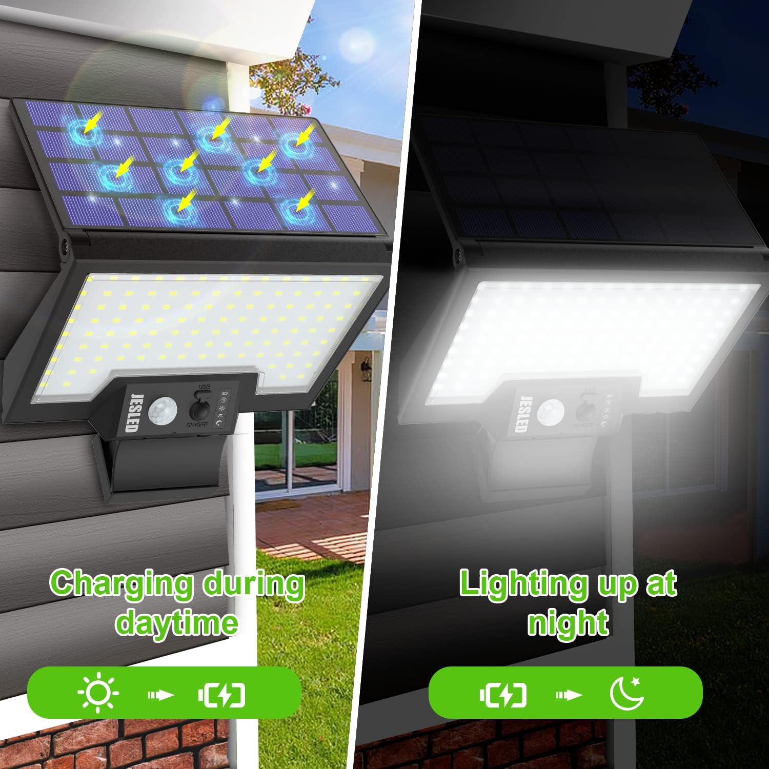 Jesled Luce Solare LED Esterno 108LED con Sensore - immagine 2