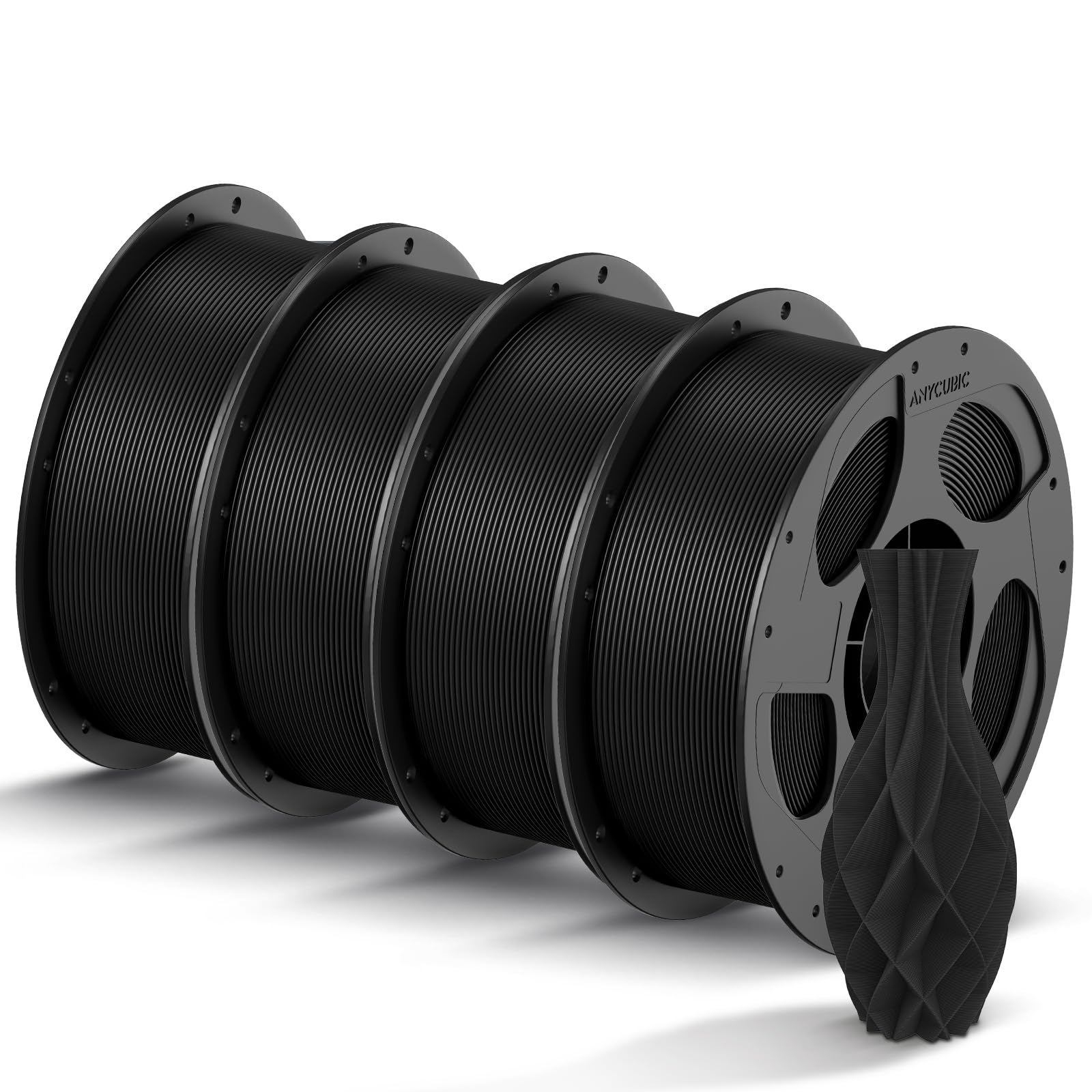 Anycubic Filamento PLA 1.75mm per Stampante 3D, Nero 4KG