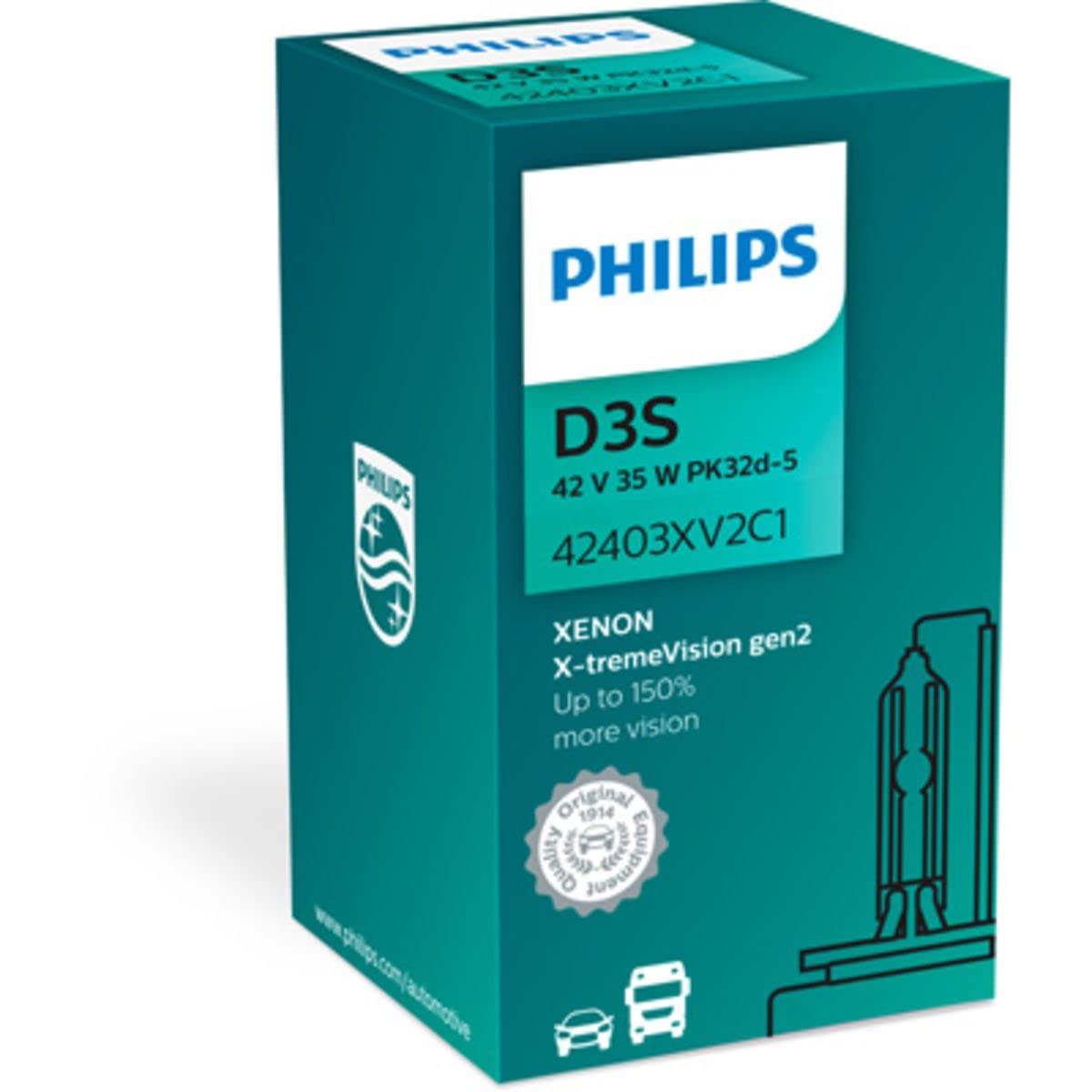 Philips Xenon Car Headlight Bulb D3S 35W