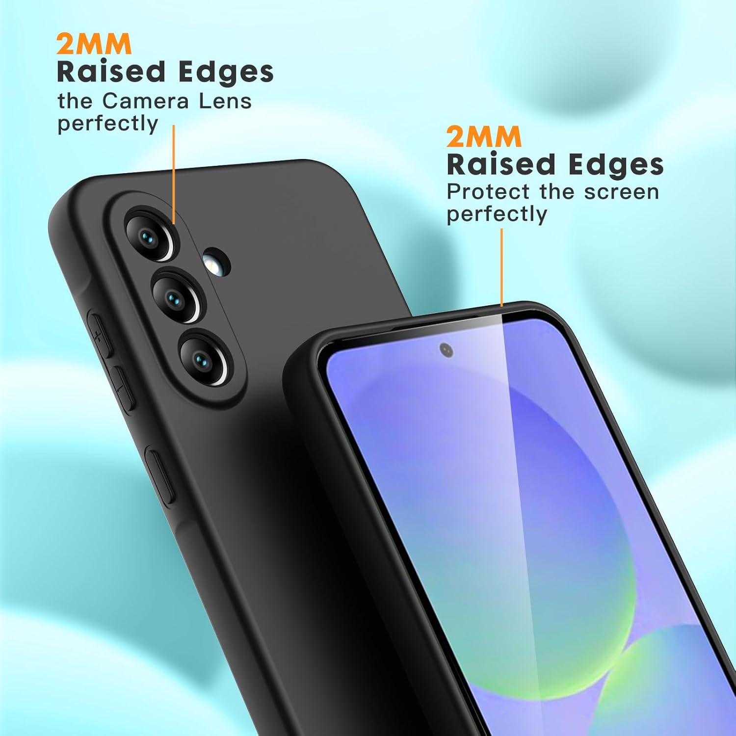 Vansdon Cover per Samsung Galaxy A36 5G, Nero - immagine 3