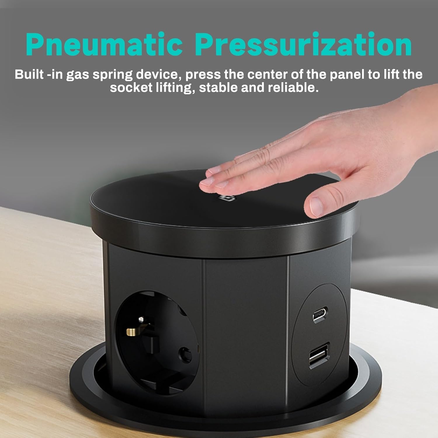 Dewin Multipresa a Scomparsa 2500W 16A con USB-C e USB-A - immagine 8