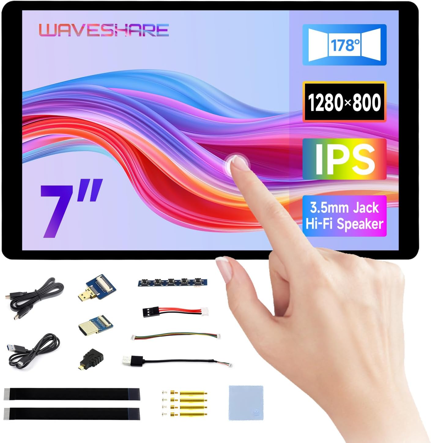 Waveshare Display Touch Capacitivo 7" IPS 1280x800 - immagine 1