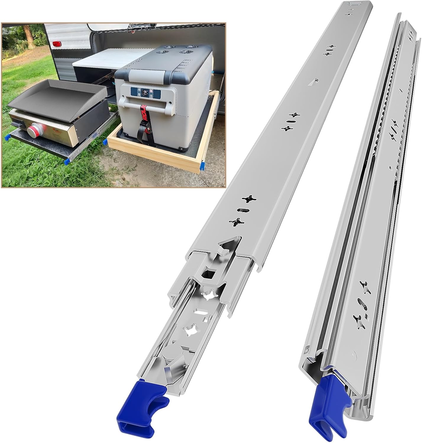 Aolisheng Guide per Cassetti Pesanti 120kg con Serratura