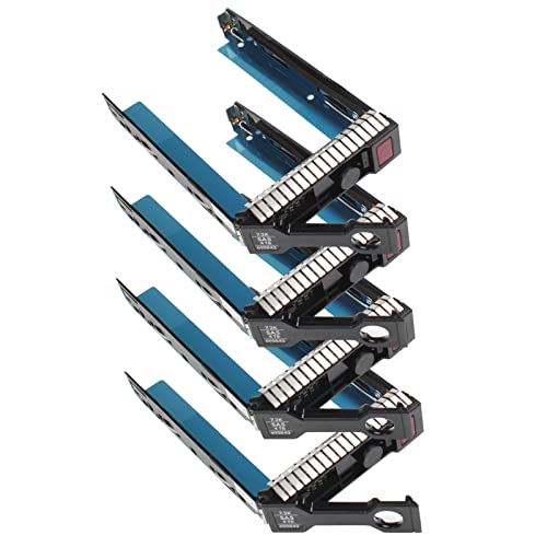 Heretom Set di 4 Vassoio SAS SATA 651314-001 651320-001 HDD Tray Caddy 3,5 Pollici LFF Drive Tray Caddy Ricambio per HP Gen8 Gen9 DL380p DL360p DL160 DL560 DL385 G8 (Non Adatto per 2,5" Series)