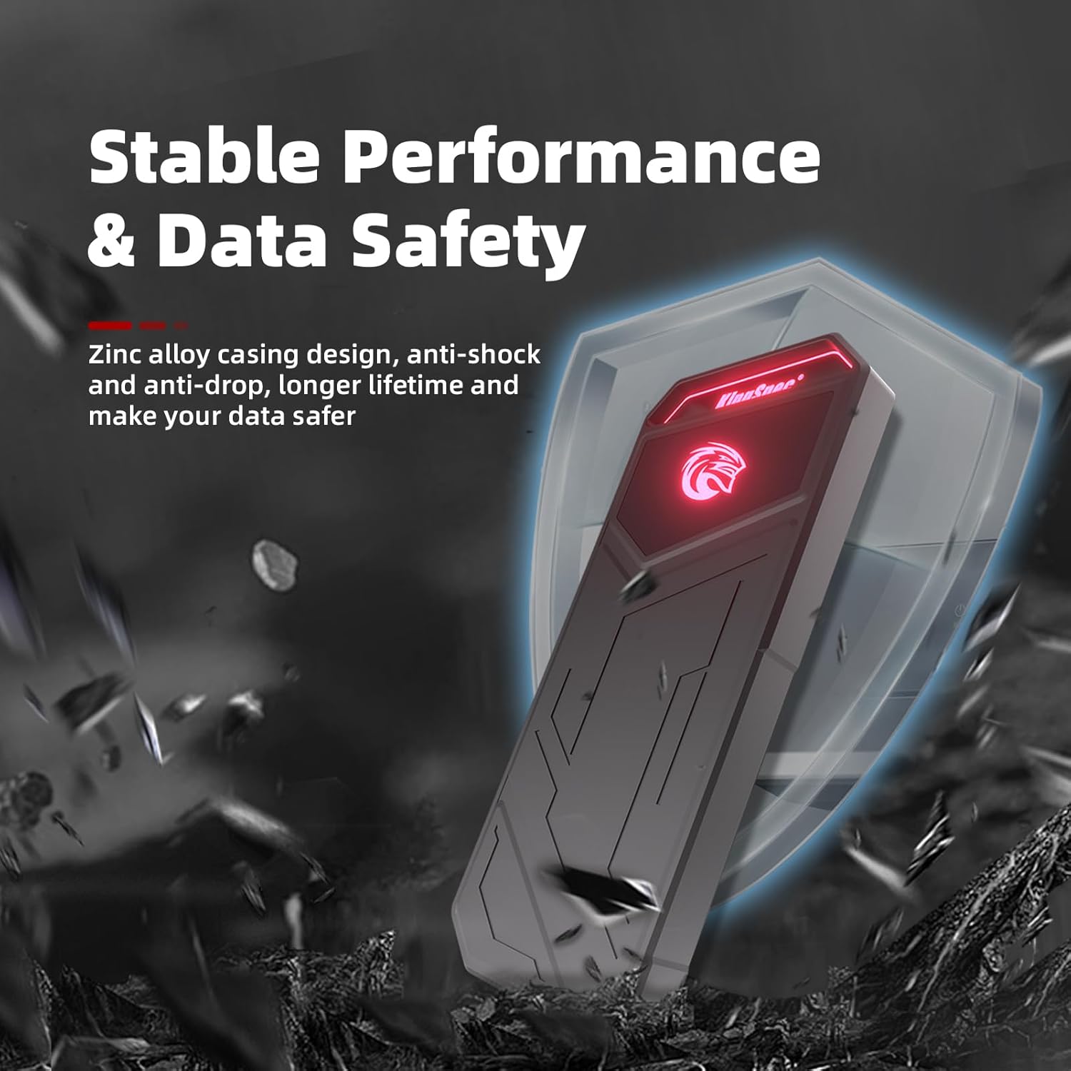 Kingspec Z5 2TB SSD Esterno Portatile con Luce RGB - immagine 4