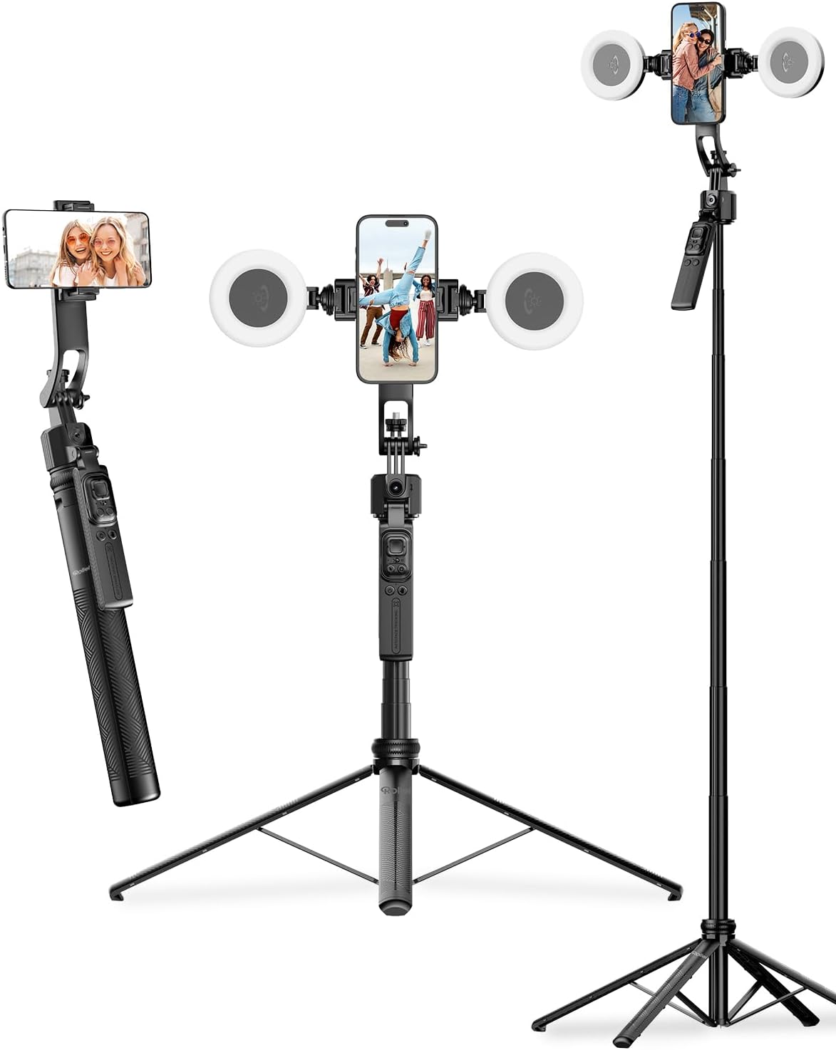 Rollei Auto Tracking Tripod - Treppiede Selfie Stick 163cm - immagine 1
