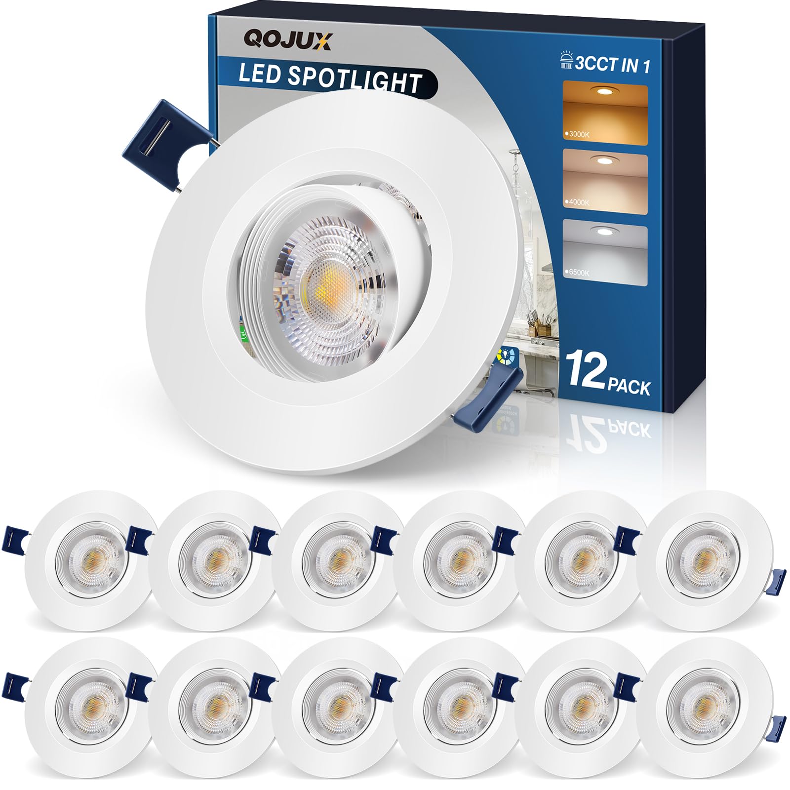 Faretti LED da Incasso 5W 500LM Ruotabili - Set 12