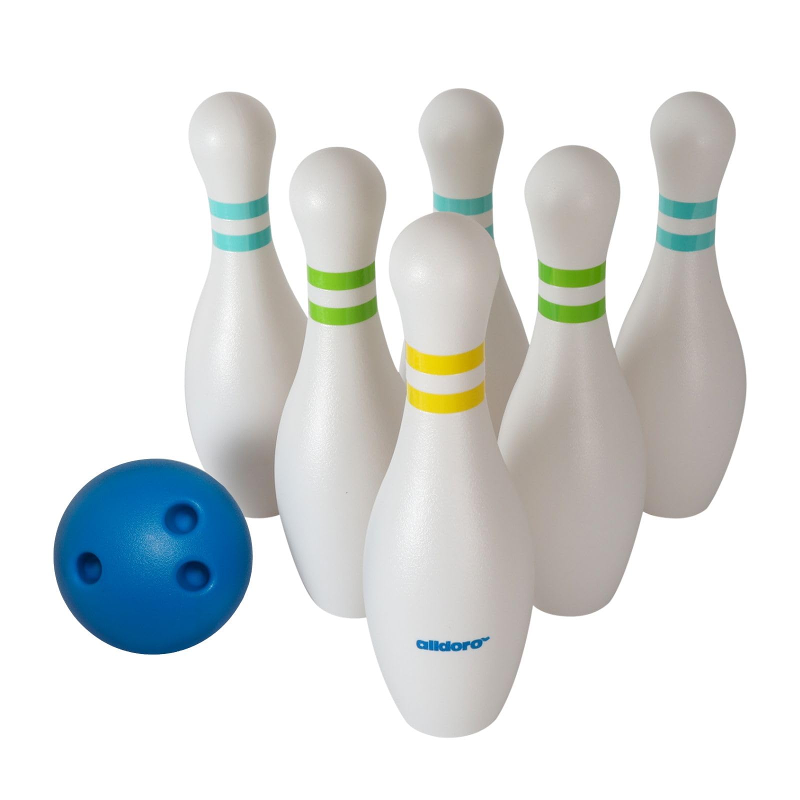 alldoro- 6 Birilli Bianchi, 1 Palla da Bowling, 60131