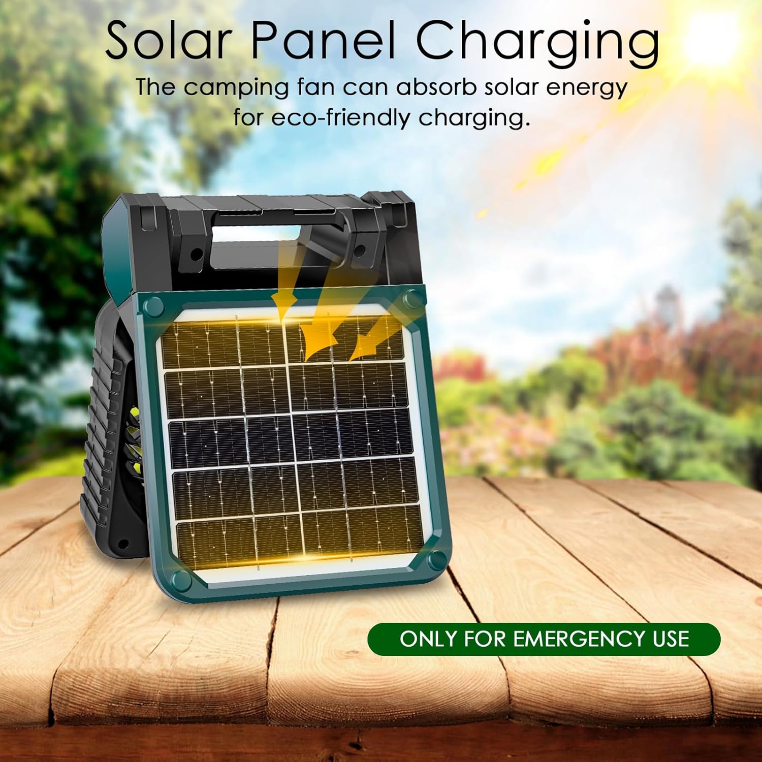 Sendowtek Ventilatore Solare 10400mAh - immagine 3
