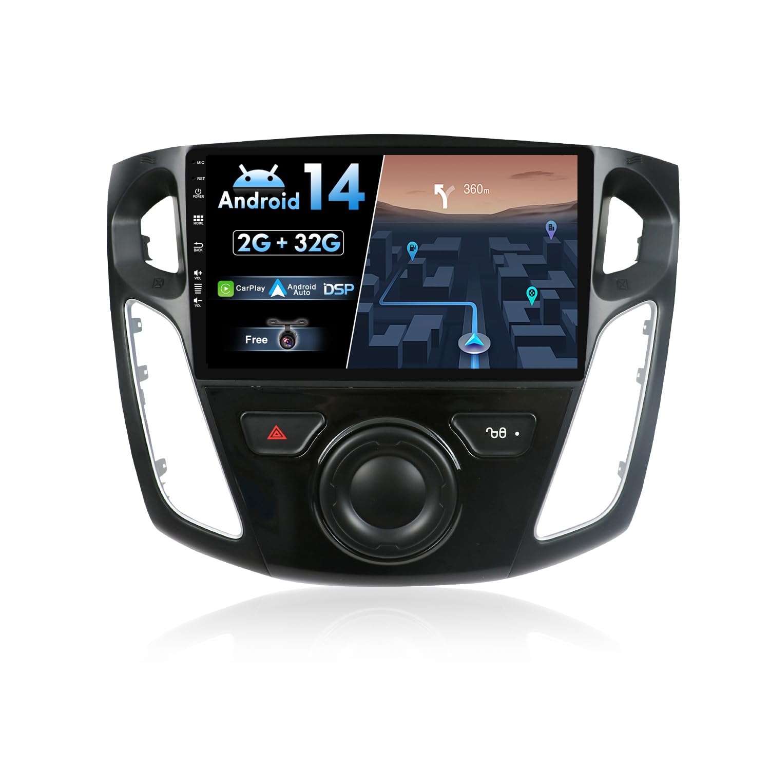 Bxliyer Android 14 Autoradio 9" per Ford Focus (2012-2017)