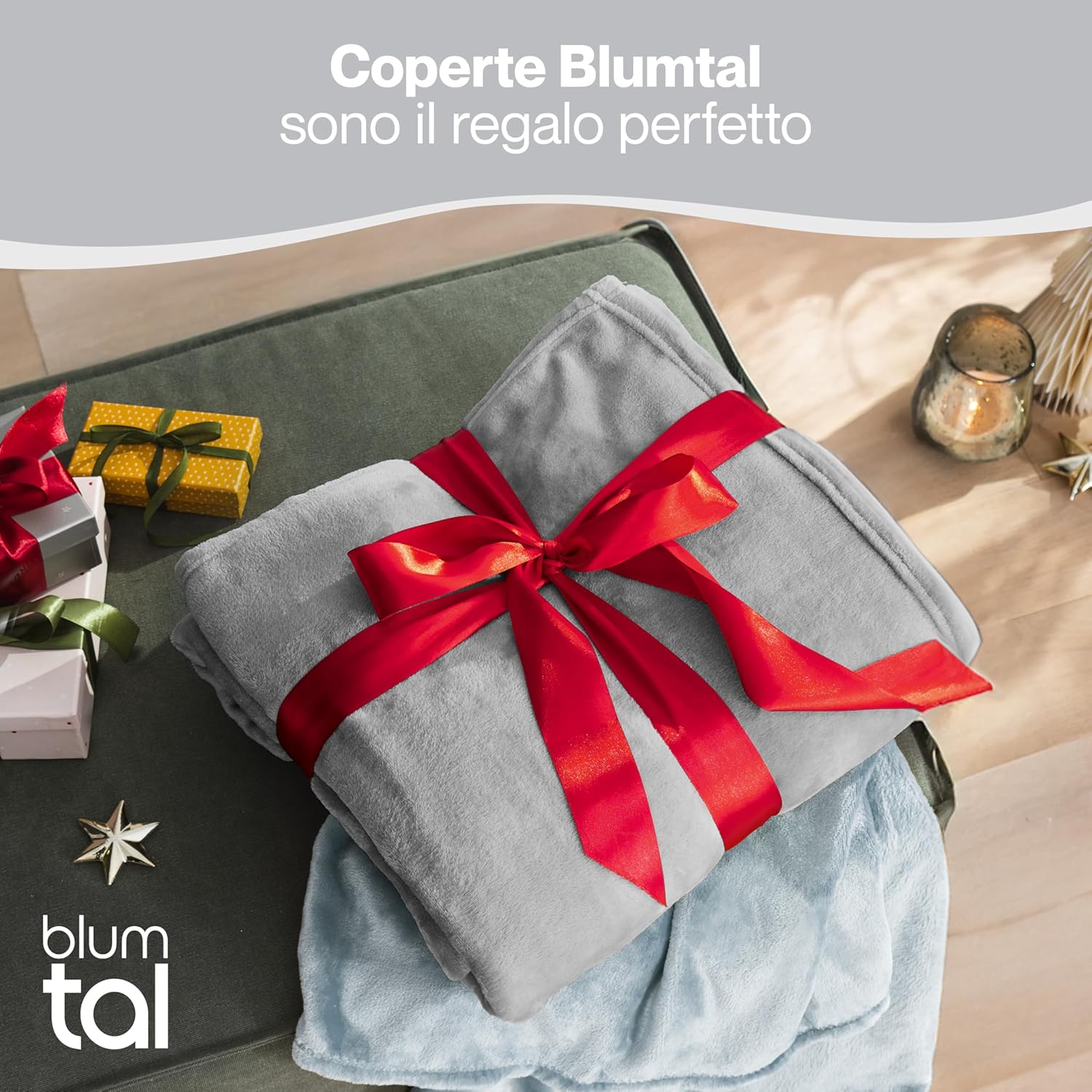 Blumtal Coperta Pile 270x230cm, Grigio - immagine 5