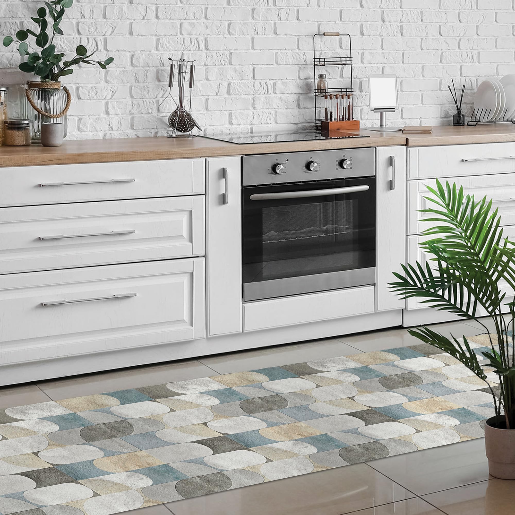 Crearreda Tappeto Cucina 240x50cm Artistic Cement