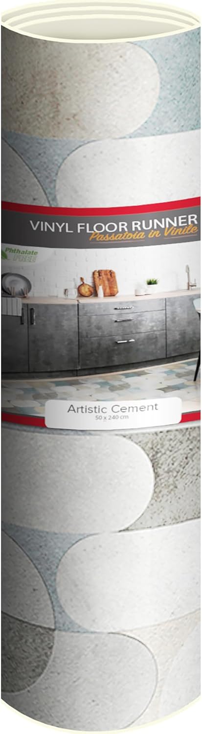 Crearreda Tappeto Cucina 240x50cm Artistic Cement - immagine 3