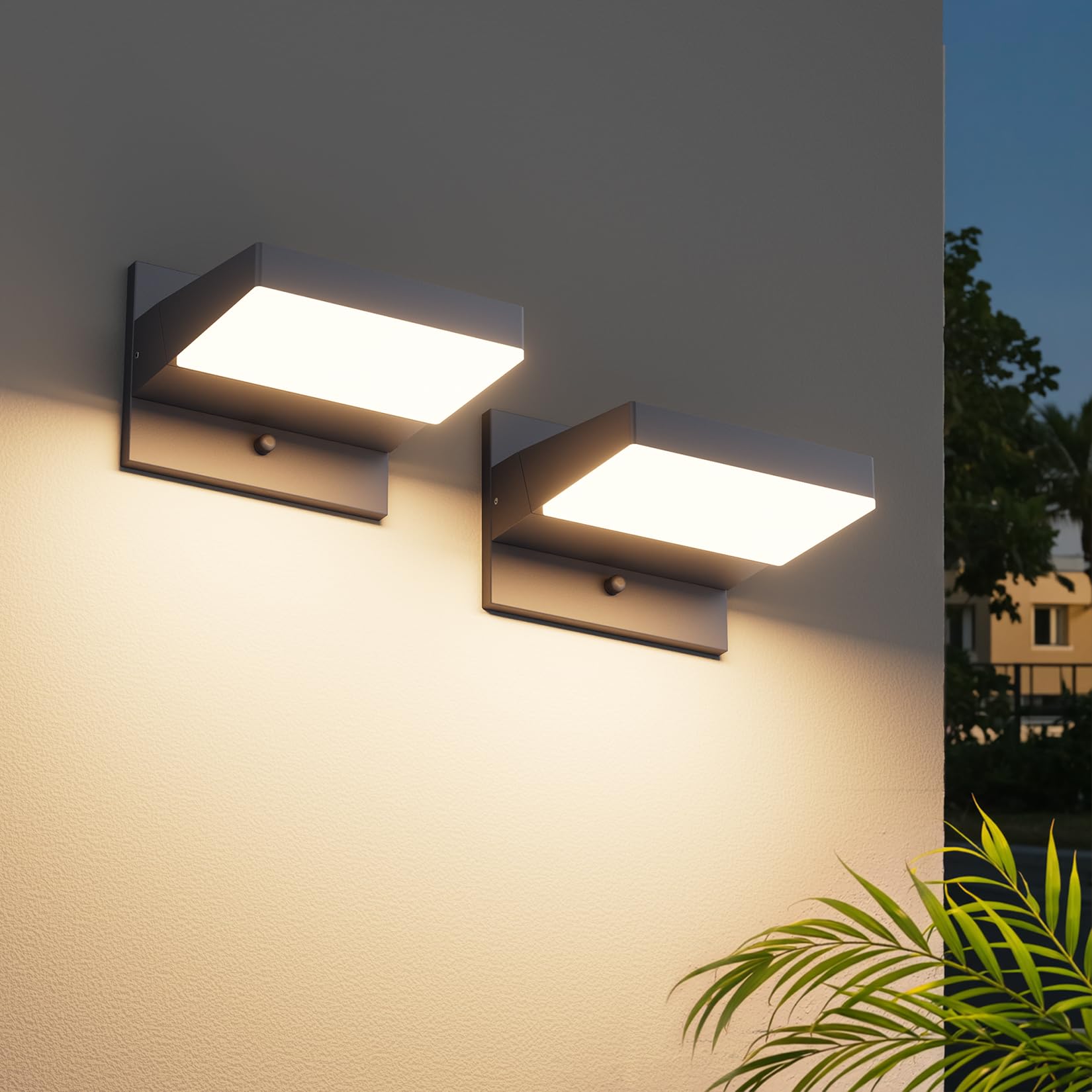 Aipsun Applique da Parete LED 24W IP65, Antracite (2 Pezzi)