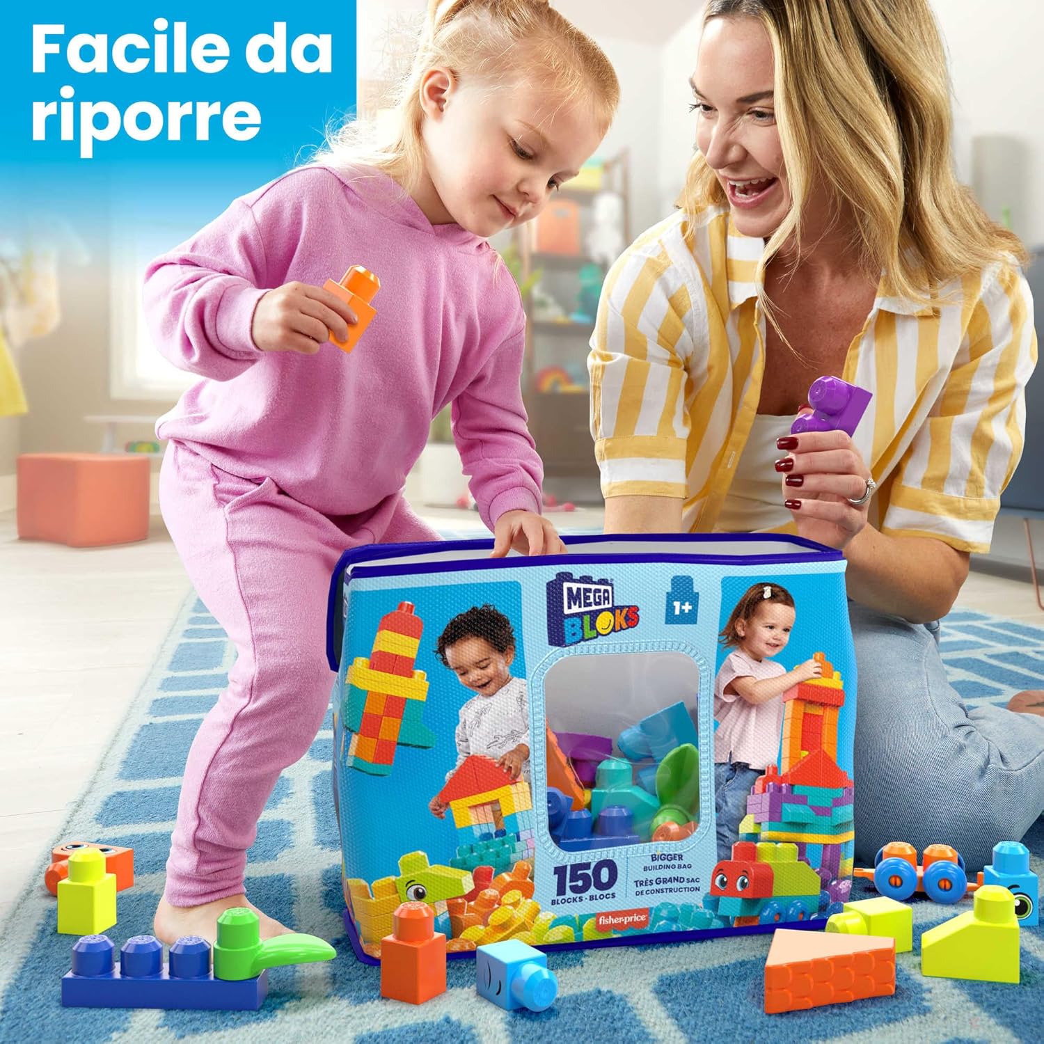Mega Bloks Sacca Eco Grande 150 Pezzi - immagine 7