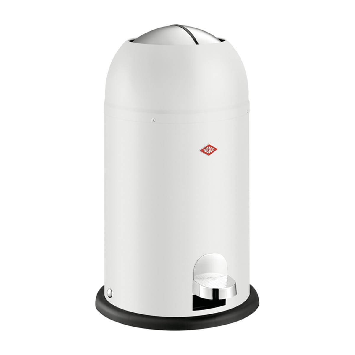 Wesco Kickmaster Junior - Pattumiera 12L, Bianco Opaco