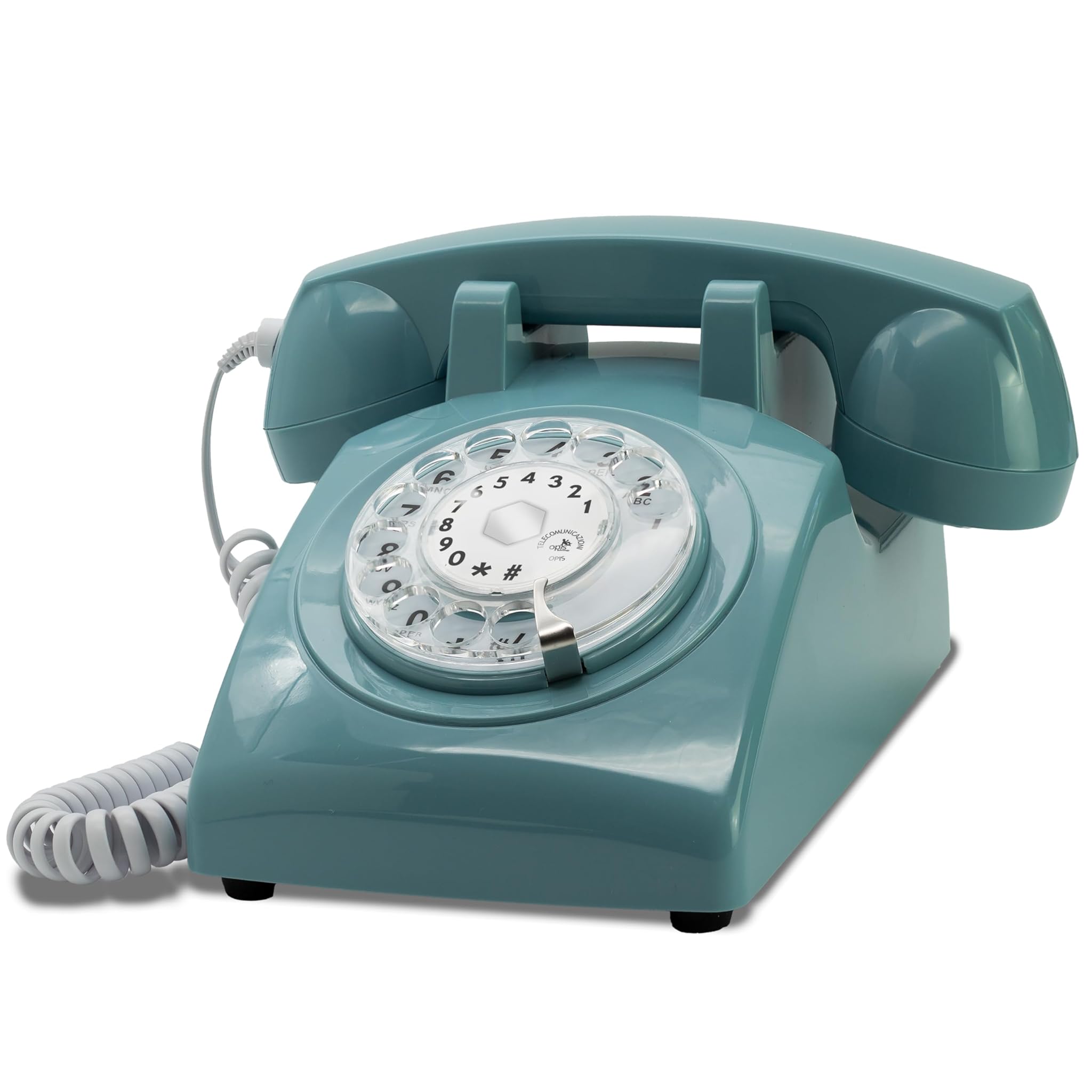 Opis 60s Cable - Telefono Fisso Vintage, Azzurro