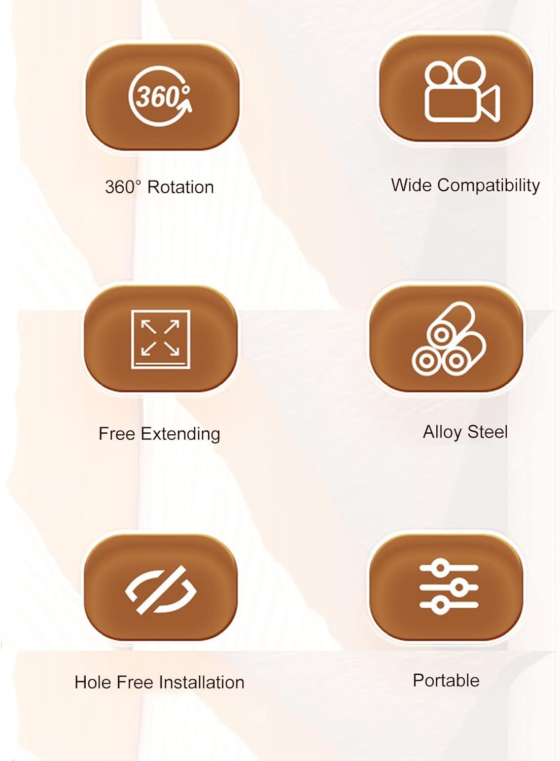 Supporto per Proiettore Regolabile e Portatile, Nero - immagine 4