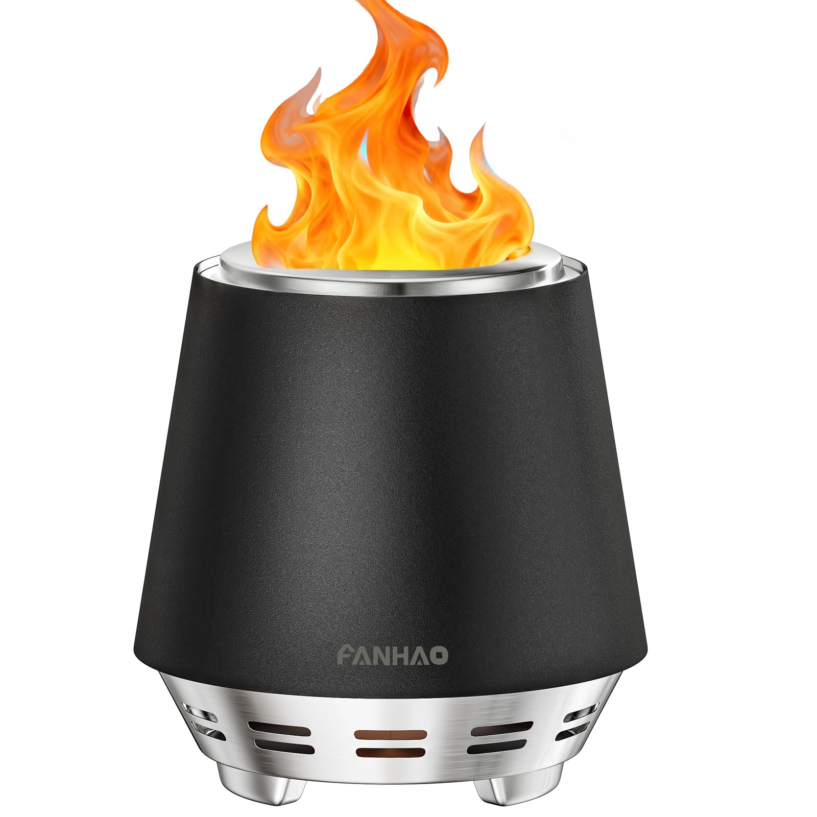 Fanhao Braciere Senza Fumo da Tavolo in Acciaio Inox, Nero