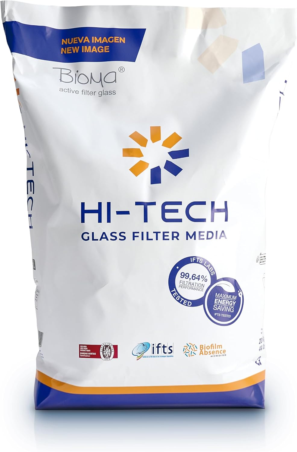 Hi-Tech Glass Filter Media - Sabbia Filtrante Vetro 20 kg