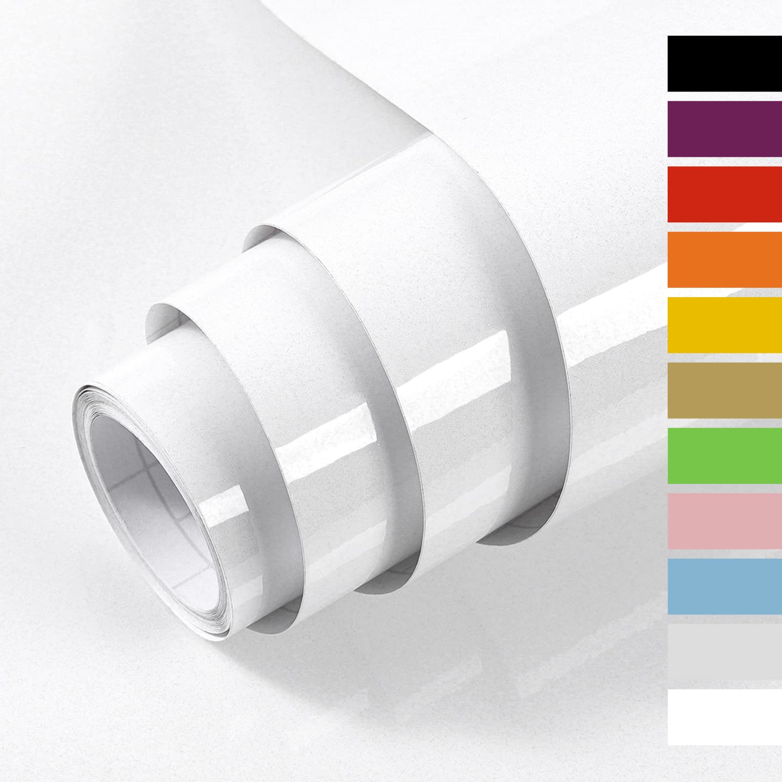 Hode Carta Adesiva per Mobili Bianco Lucido 40x300cm