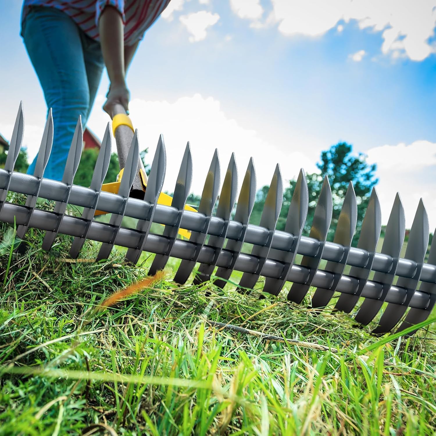 Rastrello Robusto 178cm per Muschio e Feltro, Argento - immagine 2