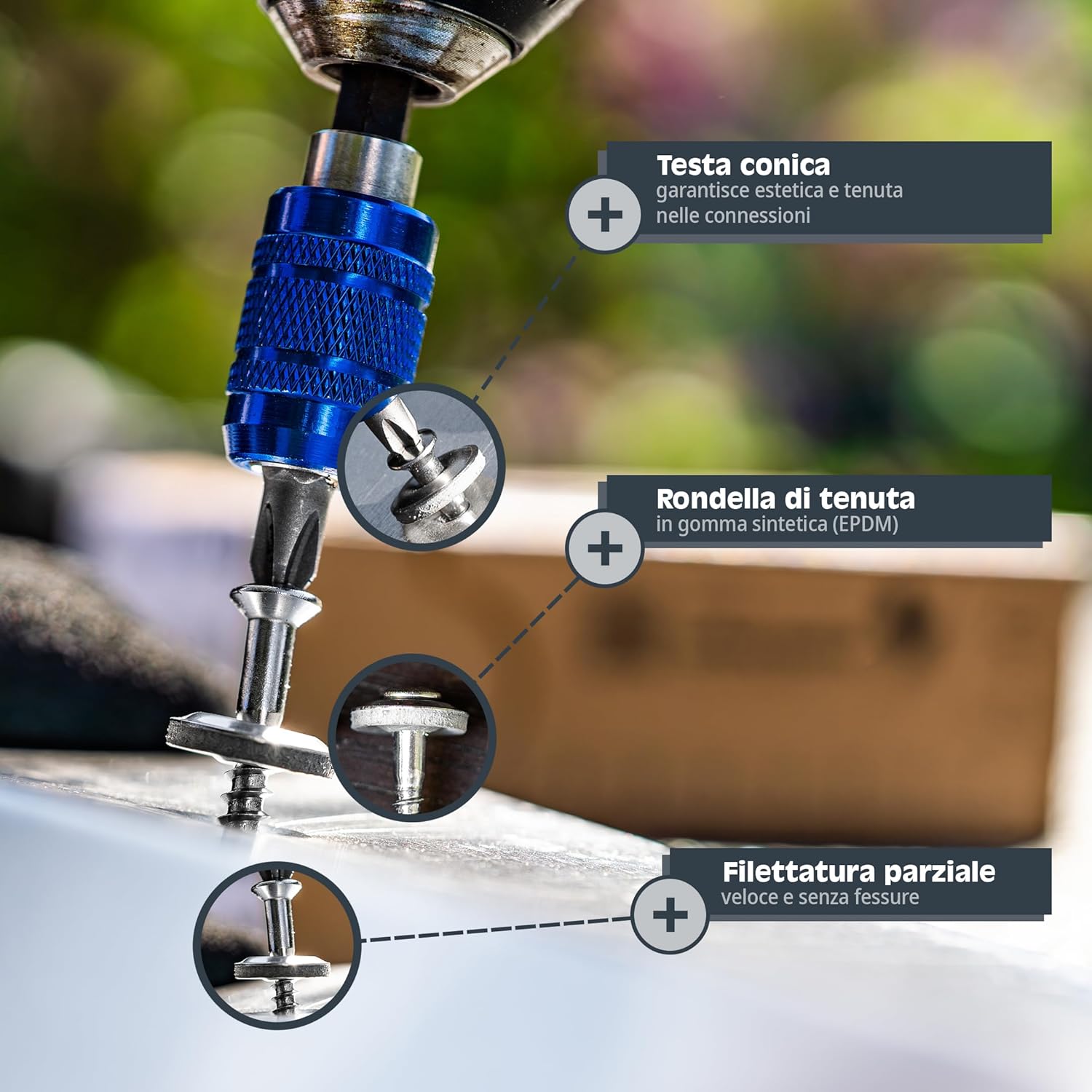 HELPMATE Viti Spengler 4,5 x 25 mm, 50 pezzi - immagine 2