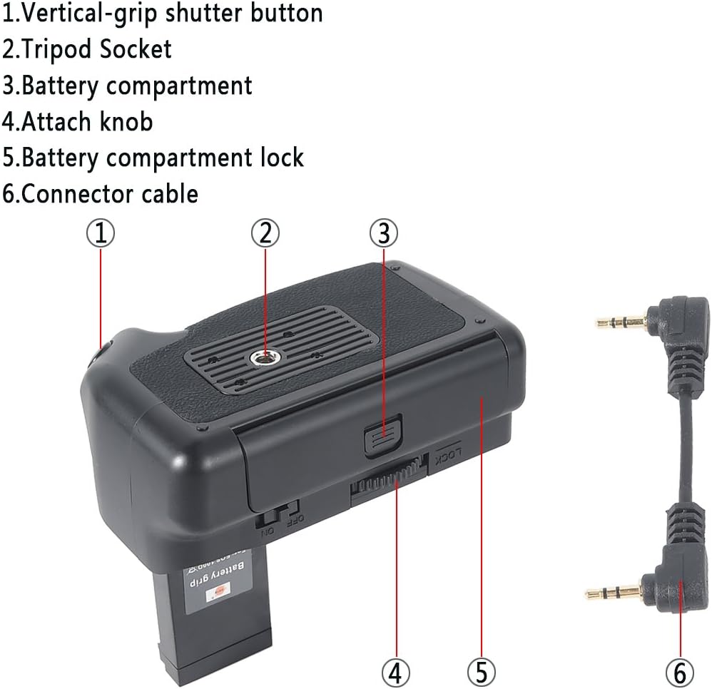 Dste Battery Grip per Canon EOS 100D DSLR - immagine 4