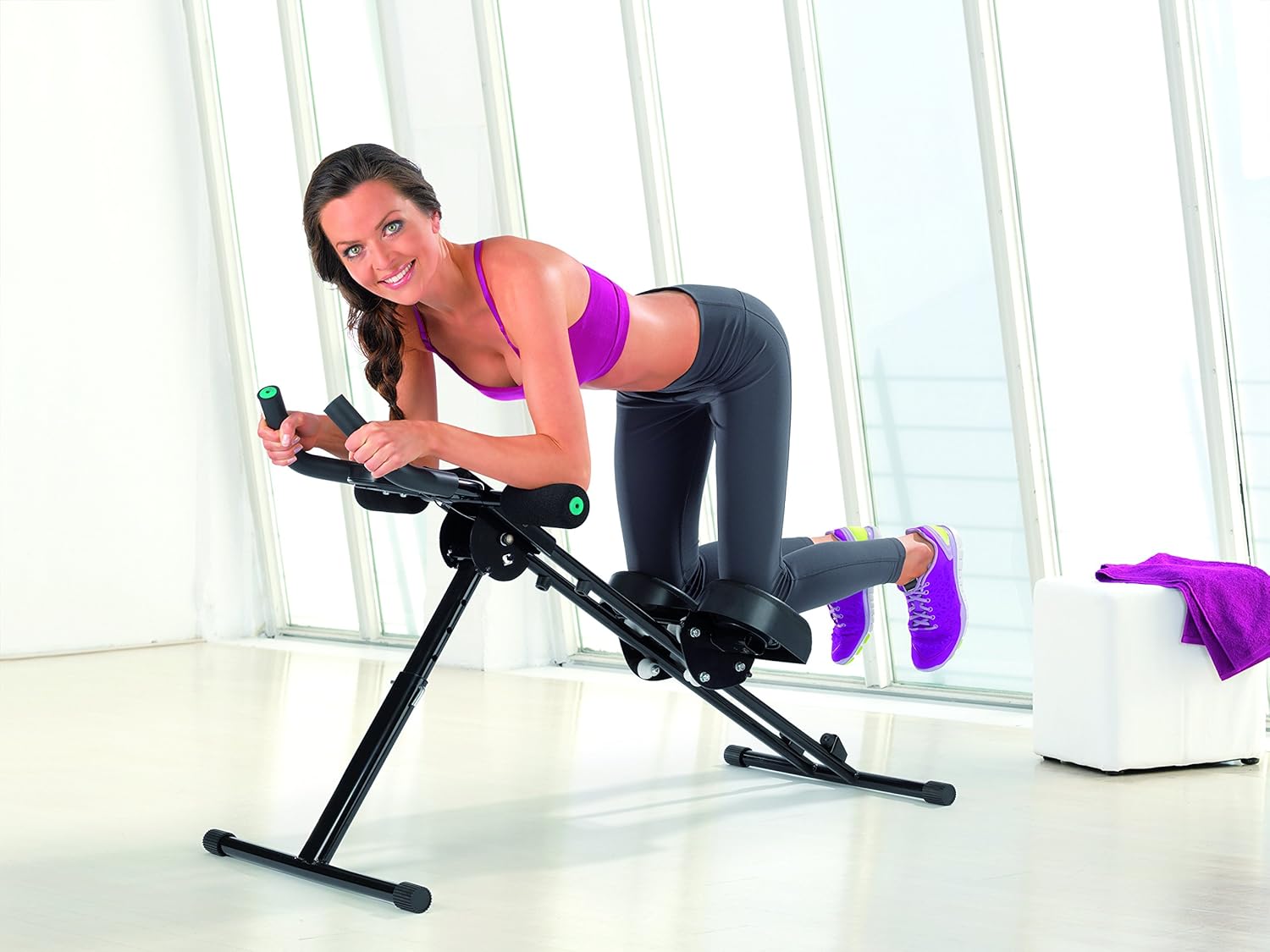 Vitalmaxx Ab Trainer "Fitmaxx 5" Pieghevole, Nero - immagine 3