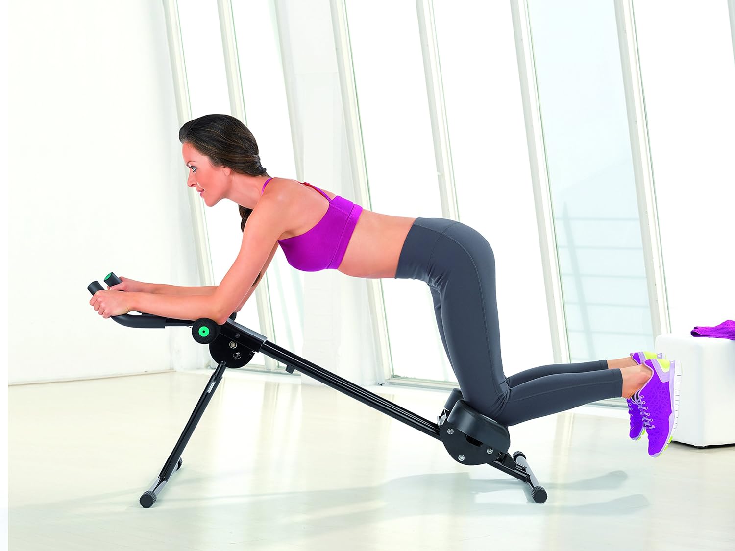 Vitalmaxx Ab Trainer "Fitmaxx 5" Pieghevole, Nero - immagine 5