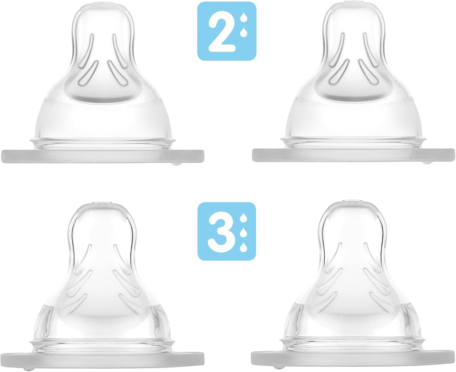 Mam Set di Tettarelle, Misura 2+3, 4 Pezzi - immagine 3