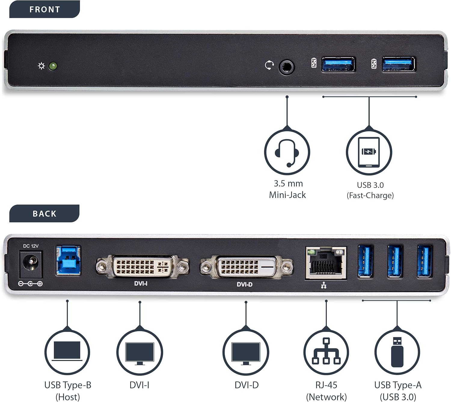 Startech.com Docking Station USB 3.0 Doppio Monitor - immagine 3