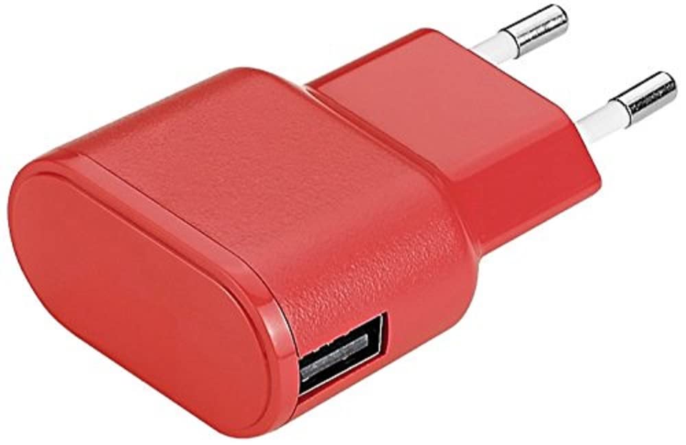Aiino Samsung Wall Charger - Caricabatteria USB 1A, Rosso