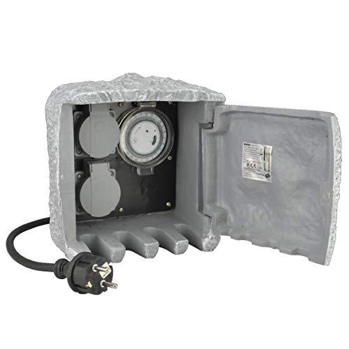 Unitec 44244, Distributore di Corrente con 2 Prese e Timer