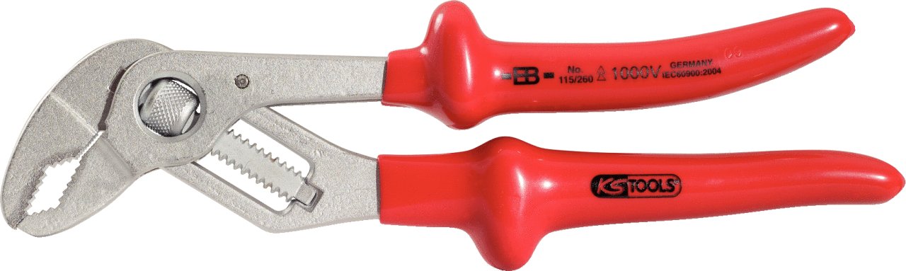 KS Tools 117.1207 Pinza Regolabile per Tubi Classic, 1000 V, 260 mm